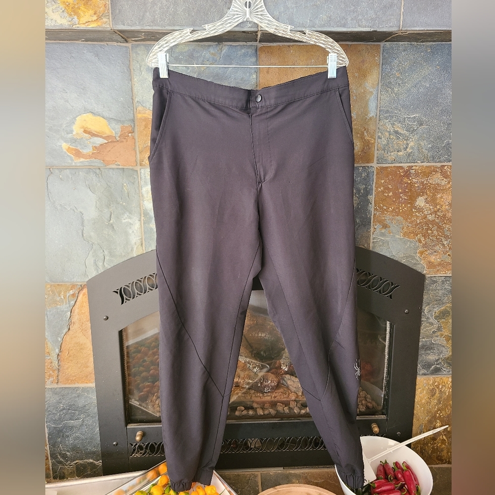 Spyder Men's Size Large Black Ski/Snowboard/Snow Pants Elastic Ankles